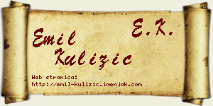 Emil Kulizić vizit kartica
